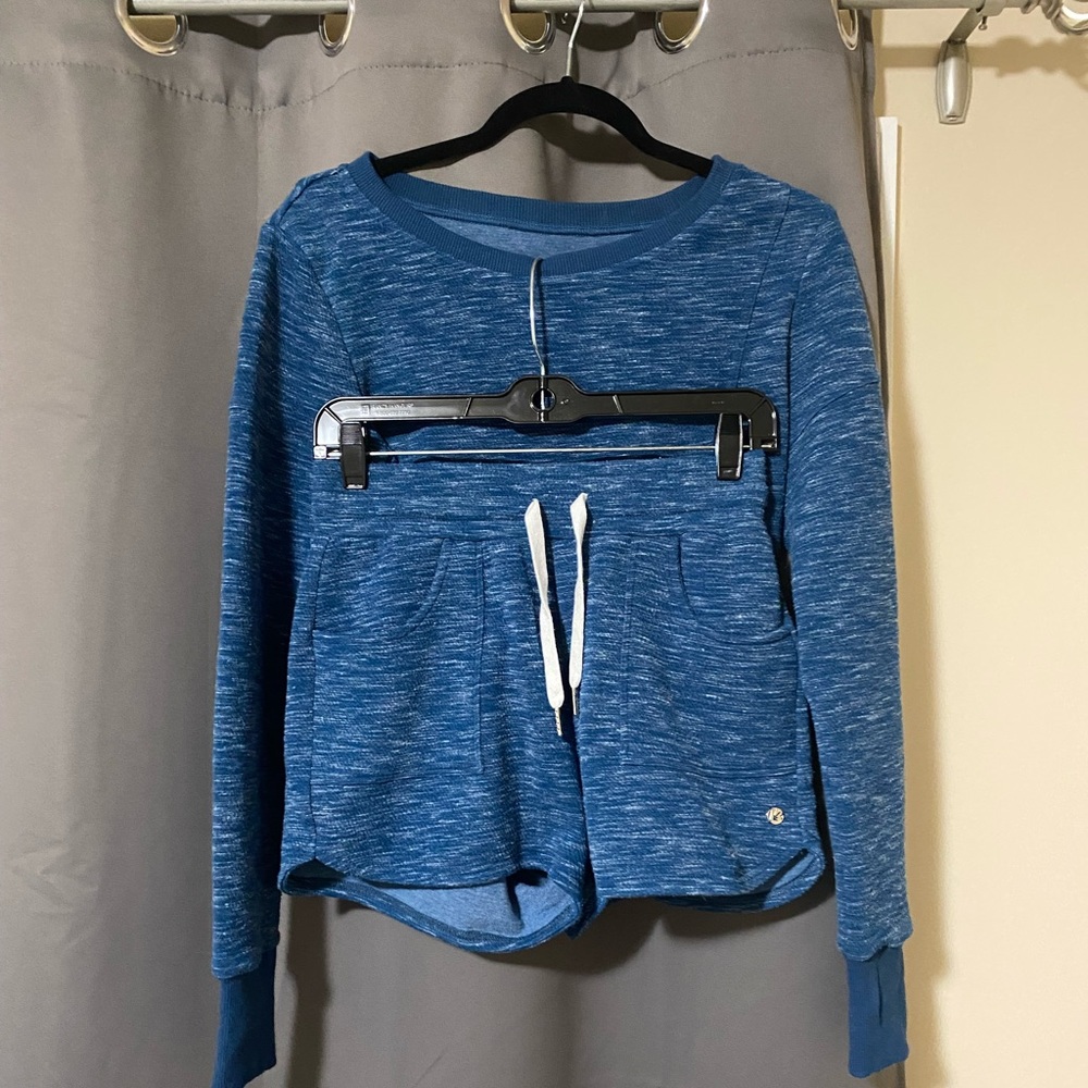 Buff bunny crop sweatshirt and shorts
